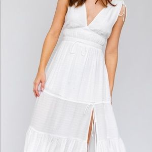 White midi summer dress